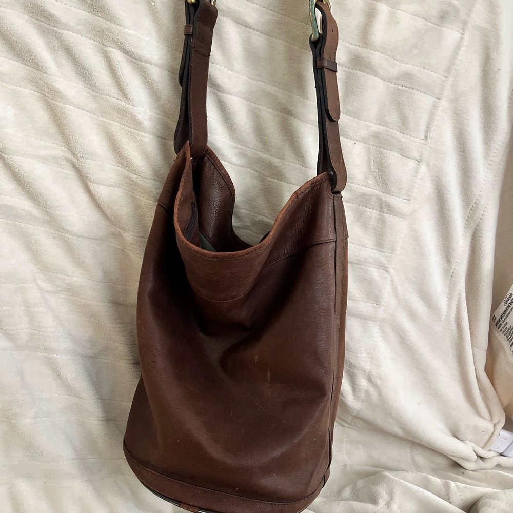 Brown Leather Shoulder Bag